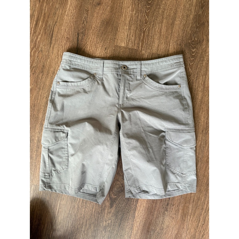 Kuhl Womens Gray Cargo Hiking Shorts Size 6 Outdoor Trekking Pockets